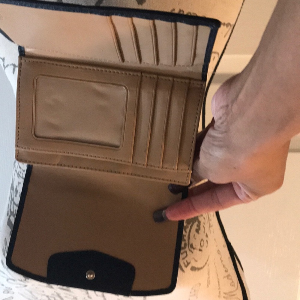 Dark Blue coach wallet used
